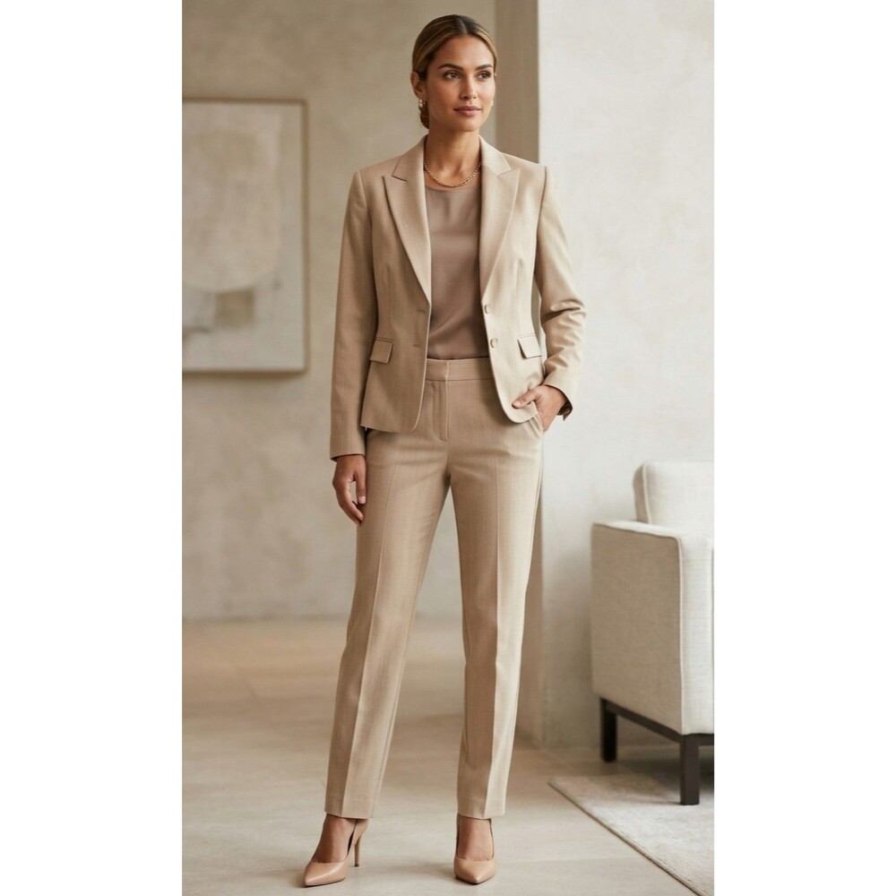Antonio Melani tan blazer women's size 14 Old Money Quiet Luxury